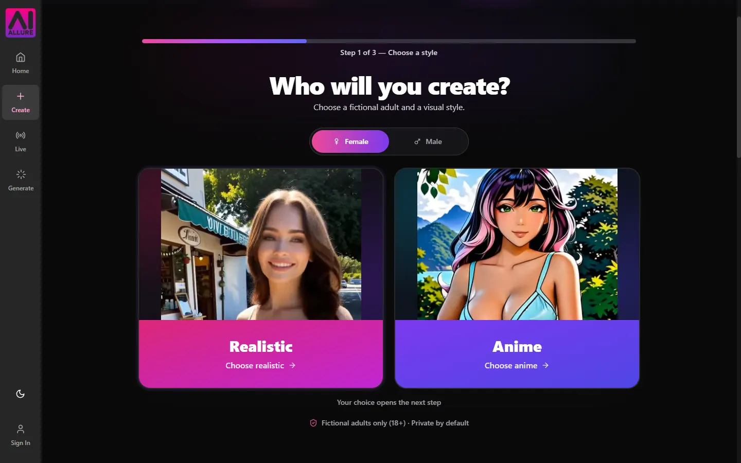 AI Allure Charakter-Generator