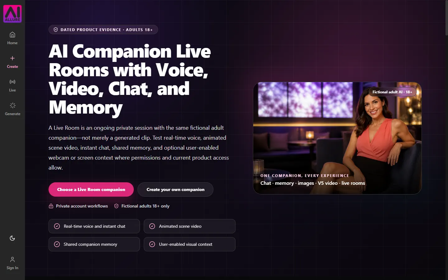 AI Allure Live Rooms